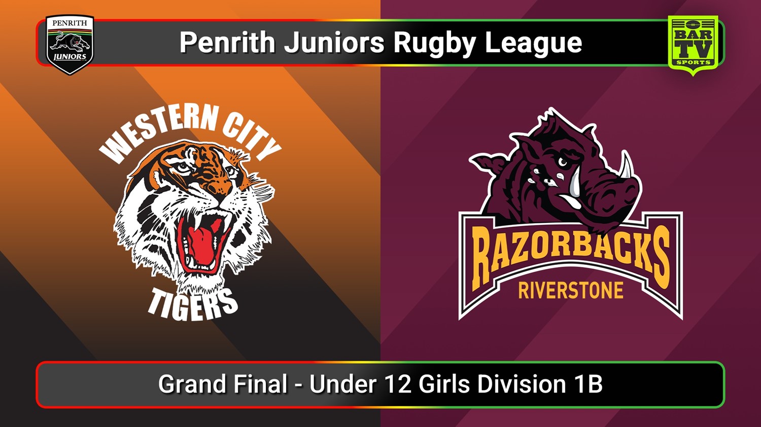 250906-video-Penrith & District Junior Rugby League Grand Final - Under 12 Girls Division 1B - Western City Tigers v Riverstone Slate Image