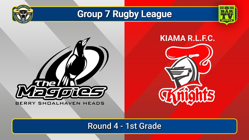 250820-video-South Coast Round 4 - 1st Grade - Berry-Shoalhaven Heads v Kiama Knights Slate Image