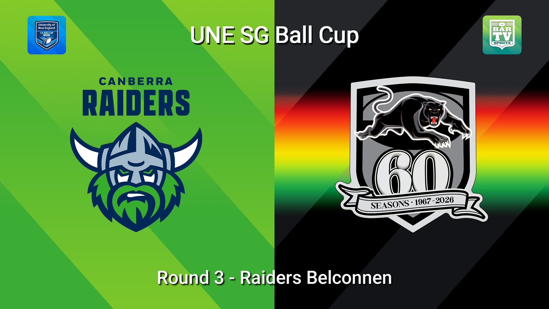 260221-video-UNE SG Ball Cup Round 3 - Canberra Raiders v Penrith Panthers Minigame Slate Image