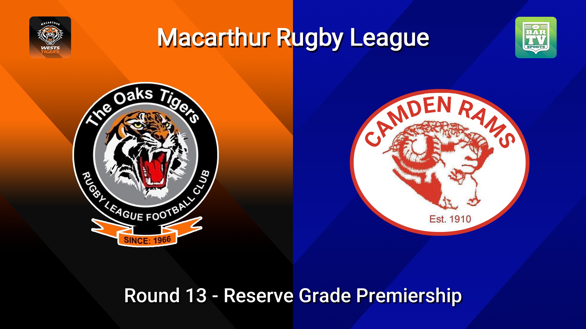 260726-video-Macarthur RL Round 13 - Reserve Grade Premiership - The Oaks Tigers v Camden Rams Slate Image