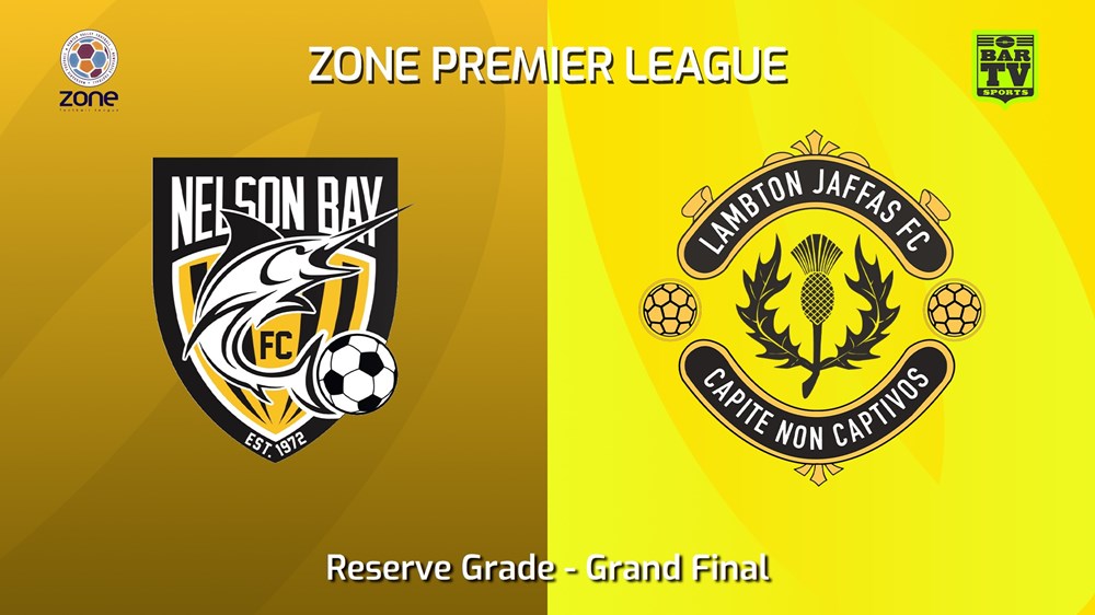 240921-video-Newcastle Zone Football League Grand Final - Reserve Grade - Nelson Bay FC v Lambton Jaffas FC Slate Image