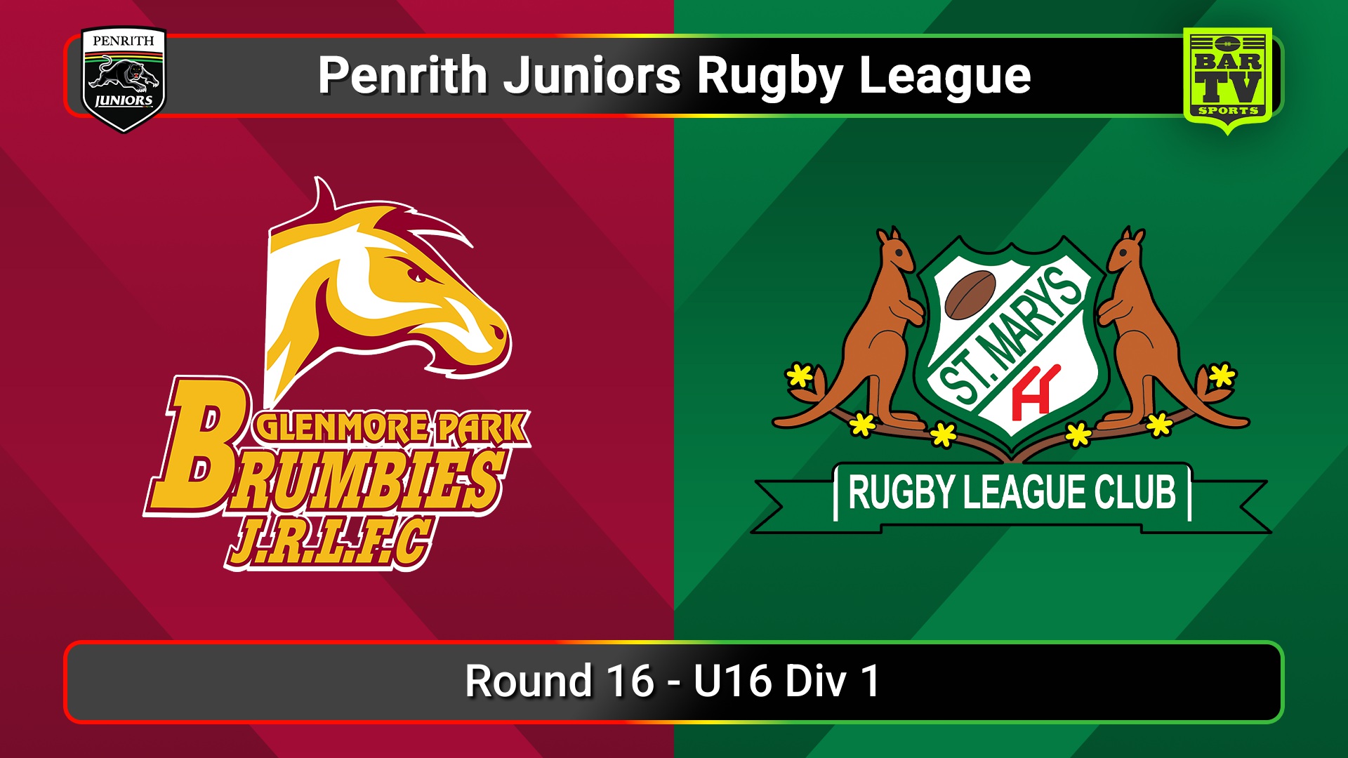 250809-video-Penrith & District Junior Rugby League Round 16 - U16 Div 1 - Glenmore Park v St Marys Slate Image