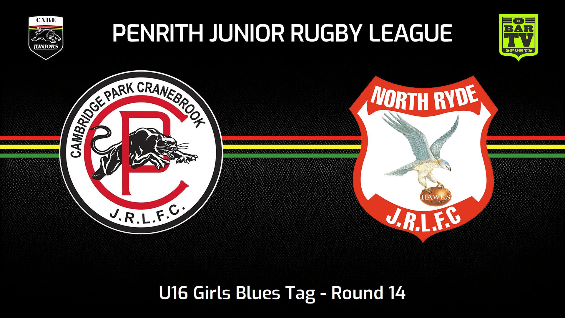 230730-Penrith & District Junior Rugby League Round 14 - U16 Girls Blues Tag - Cambridge Park v North Ryde Hawks Slate Image