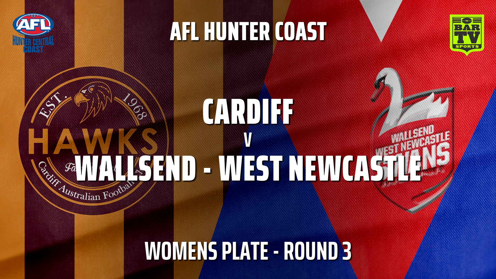 210422-AFL HCC Round 3 - Womens Plate - Cardiff Hawks v Wallsend - West Newcastle  Slate Image