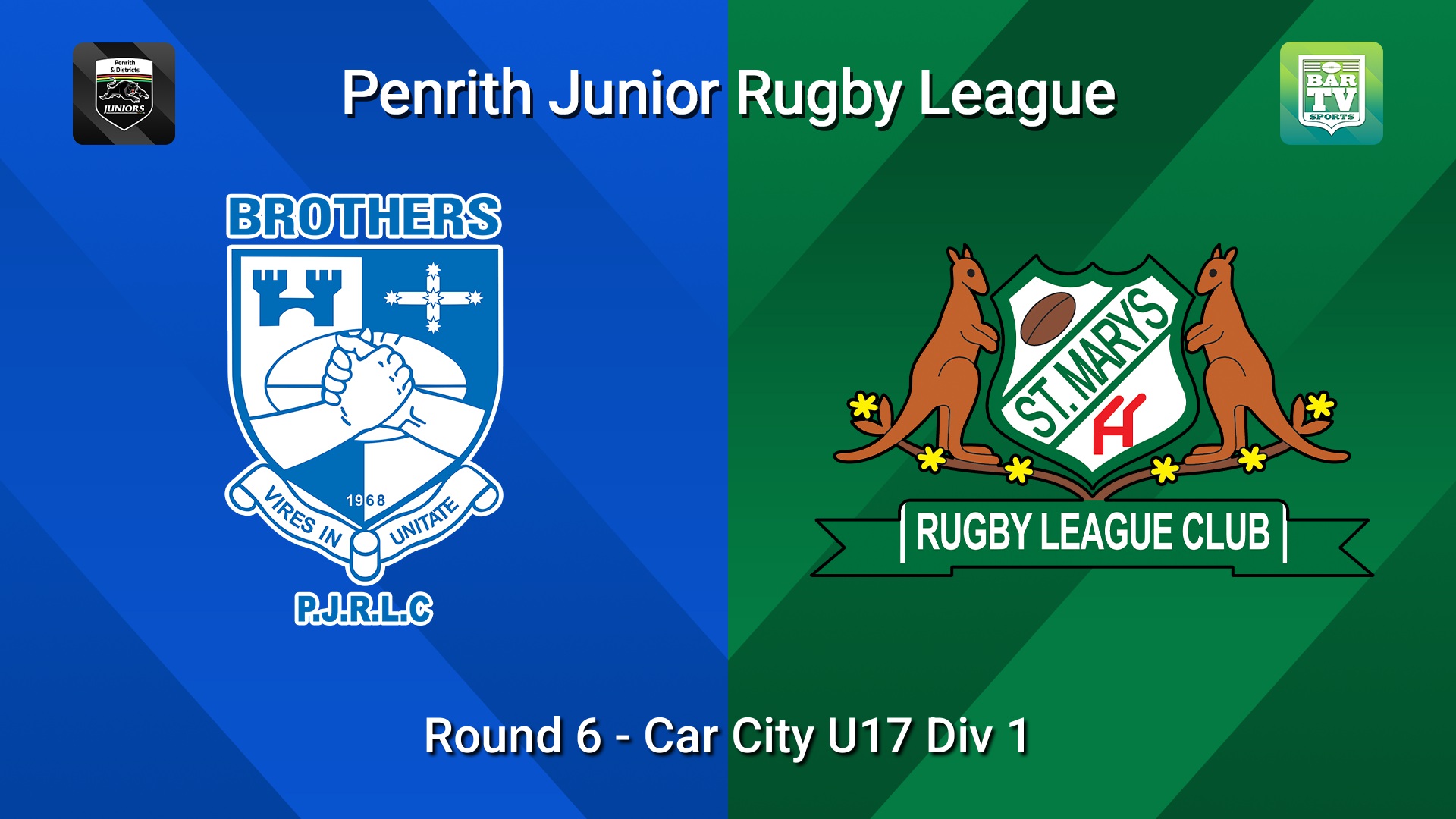 260530-video-Penrith & District Junior Rugby League Round 6 - Car City U17 Div 1 - Brothers v St Marys Slate Image