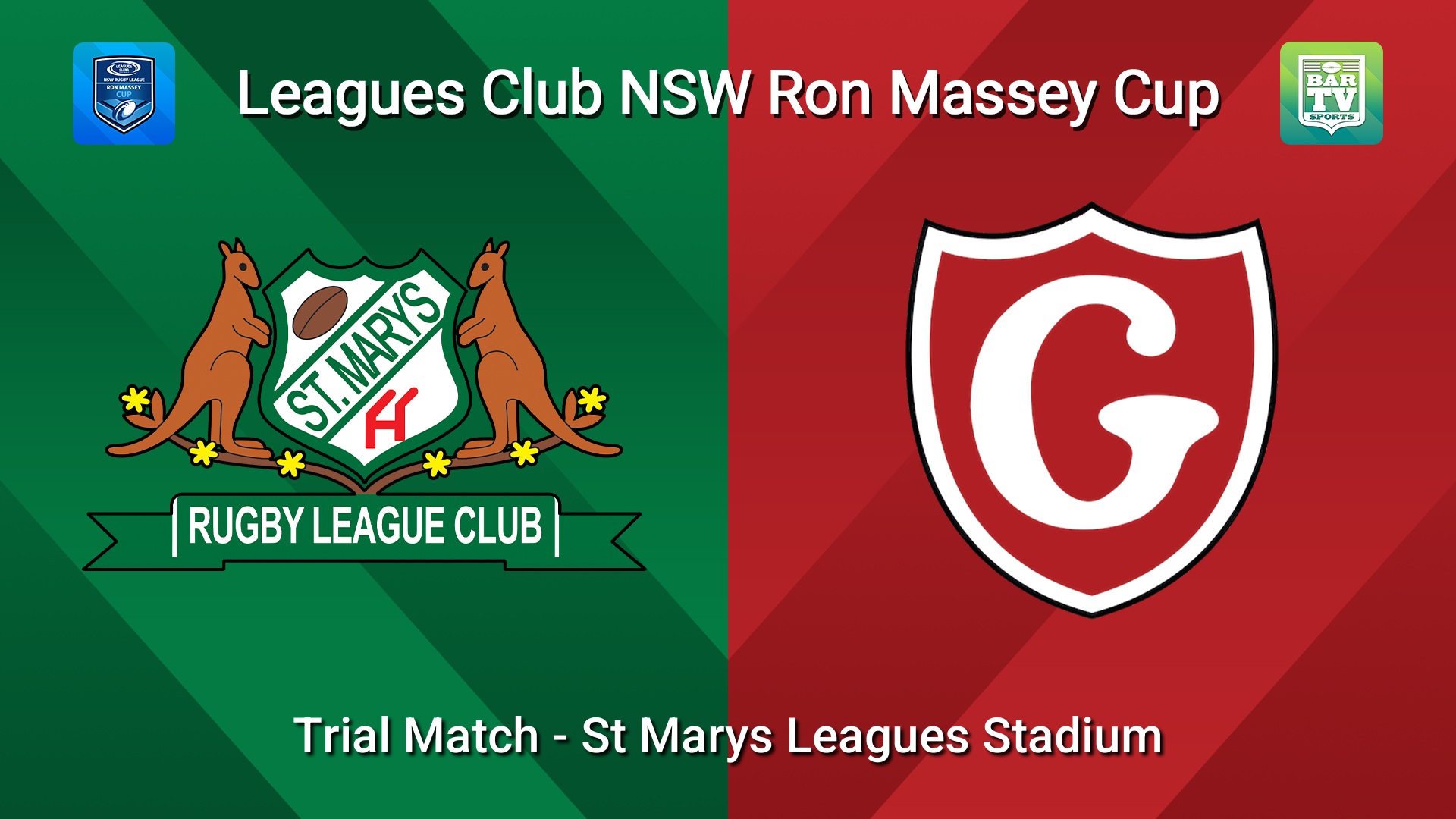 260307-video-Ron Massey Cup Trial Match - St Marys v Glebe Dirty Reds Minigame Slate Image