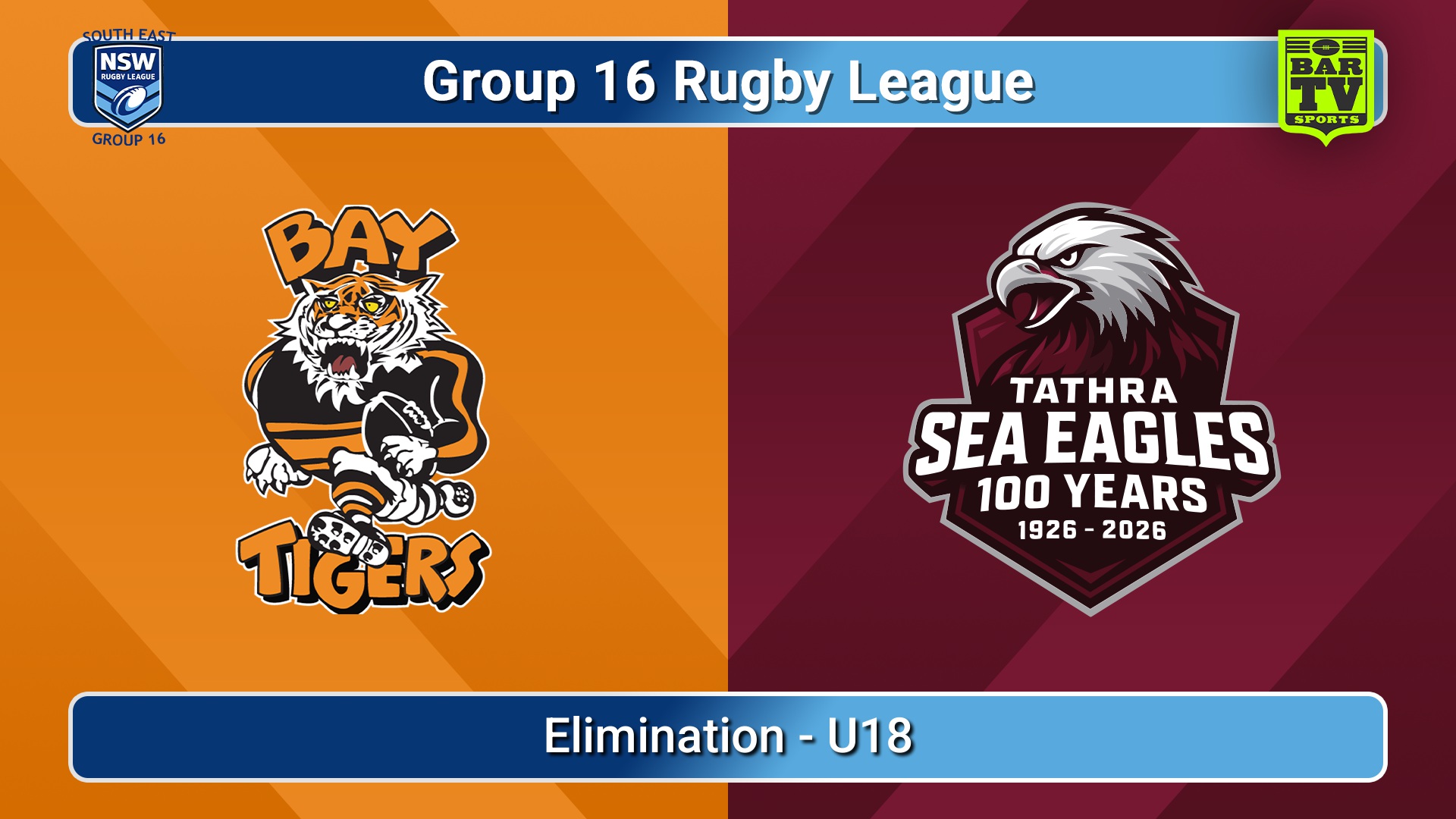 260822-video-Group 16 Rugby League  Elimination - U18 - Bateman's Bay Tigers v Tathra Sea Eagles Slate Image