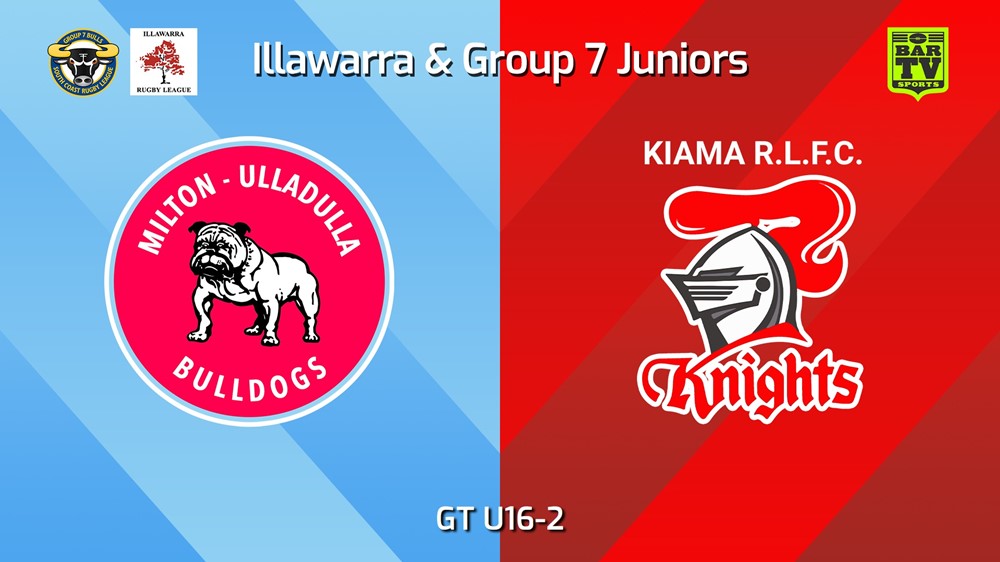 250822-video-Illawarra and Group 7 Merged Juniors Grand Final - GT U16-2 - Milton-Ulladulla Bulldogs v Kiama Knights Slate Image
