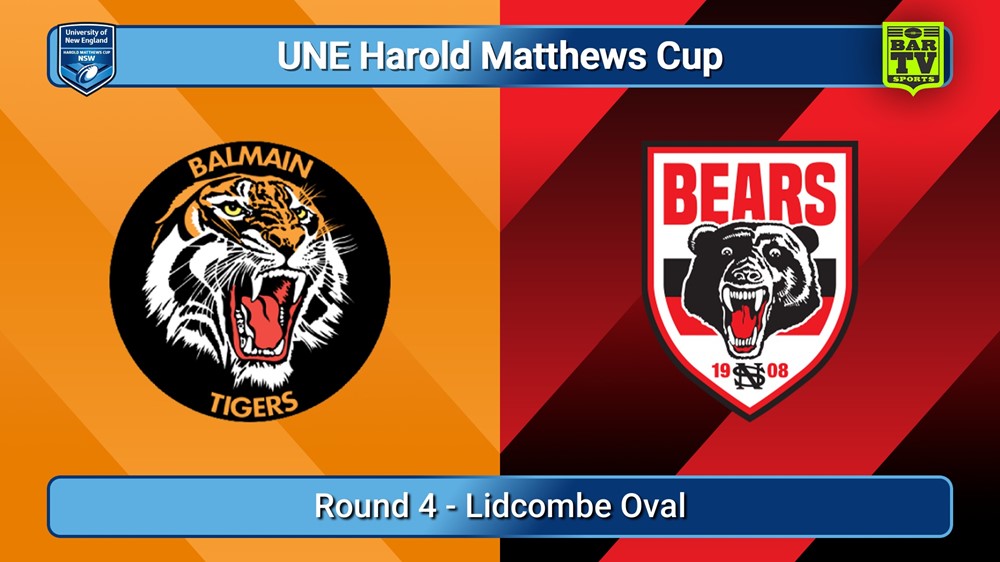 250222-video-UNE Harold Matthews Cup Round 4 - Balmain Tigers v North Sydney Bears Slate Image