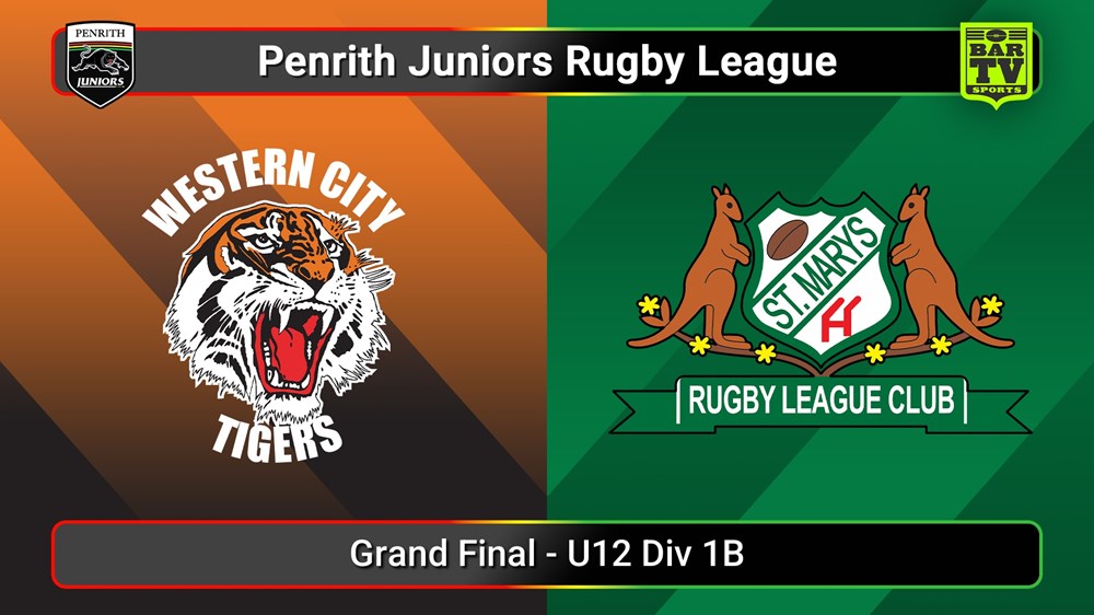 250913-video-Penrith & District Junior Rugby League Grand Final - U12 Div 2B - Western City Tigers v St Marys Slate Image