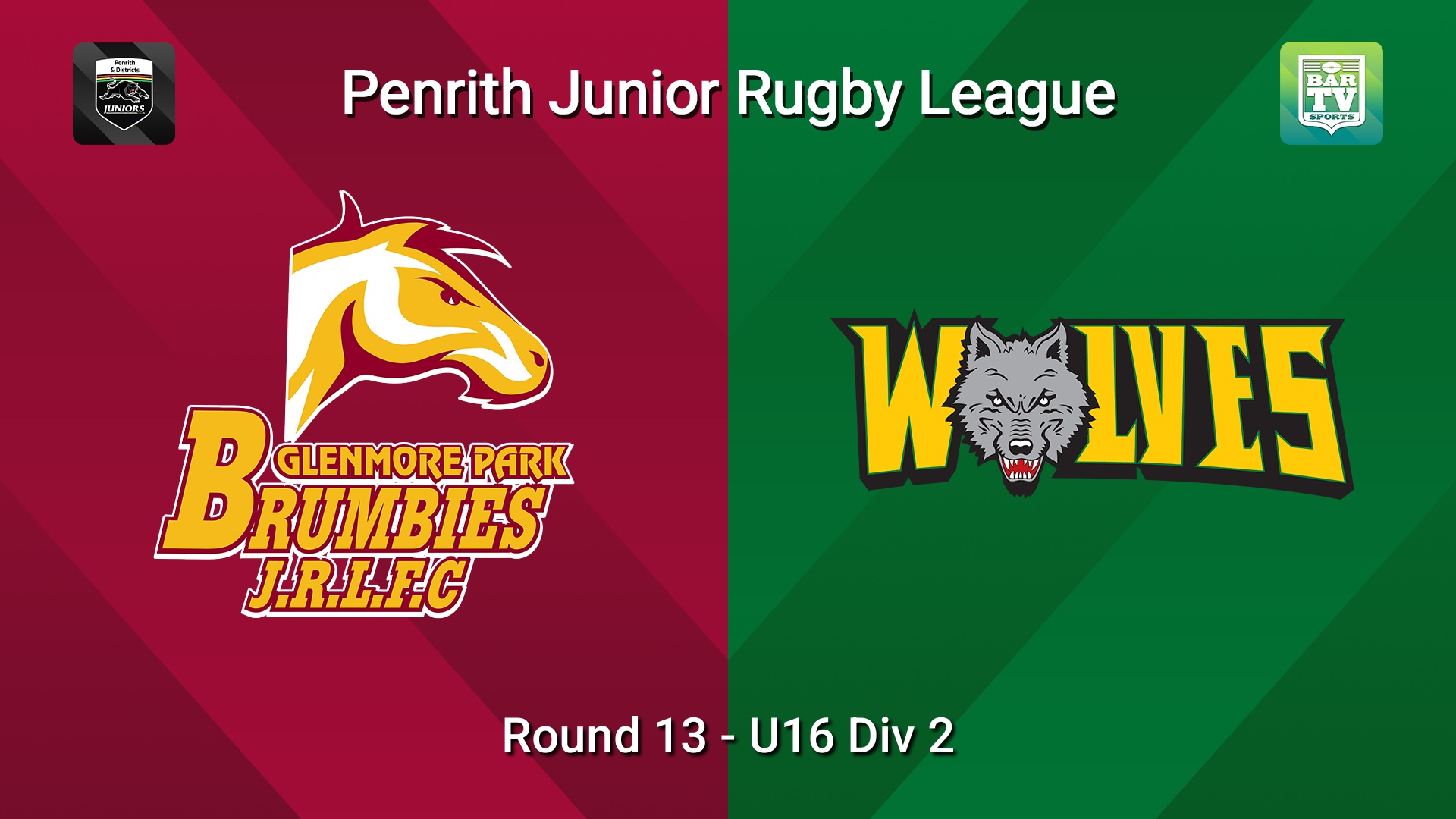 260725-video-Penrith & District Junior Rugby League Round 13 - U16 Div 2 - Glenmore Park v Windsor Wolves Slate Image