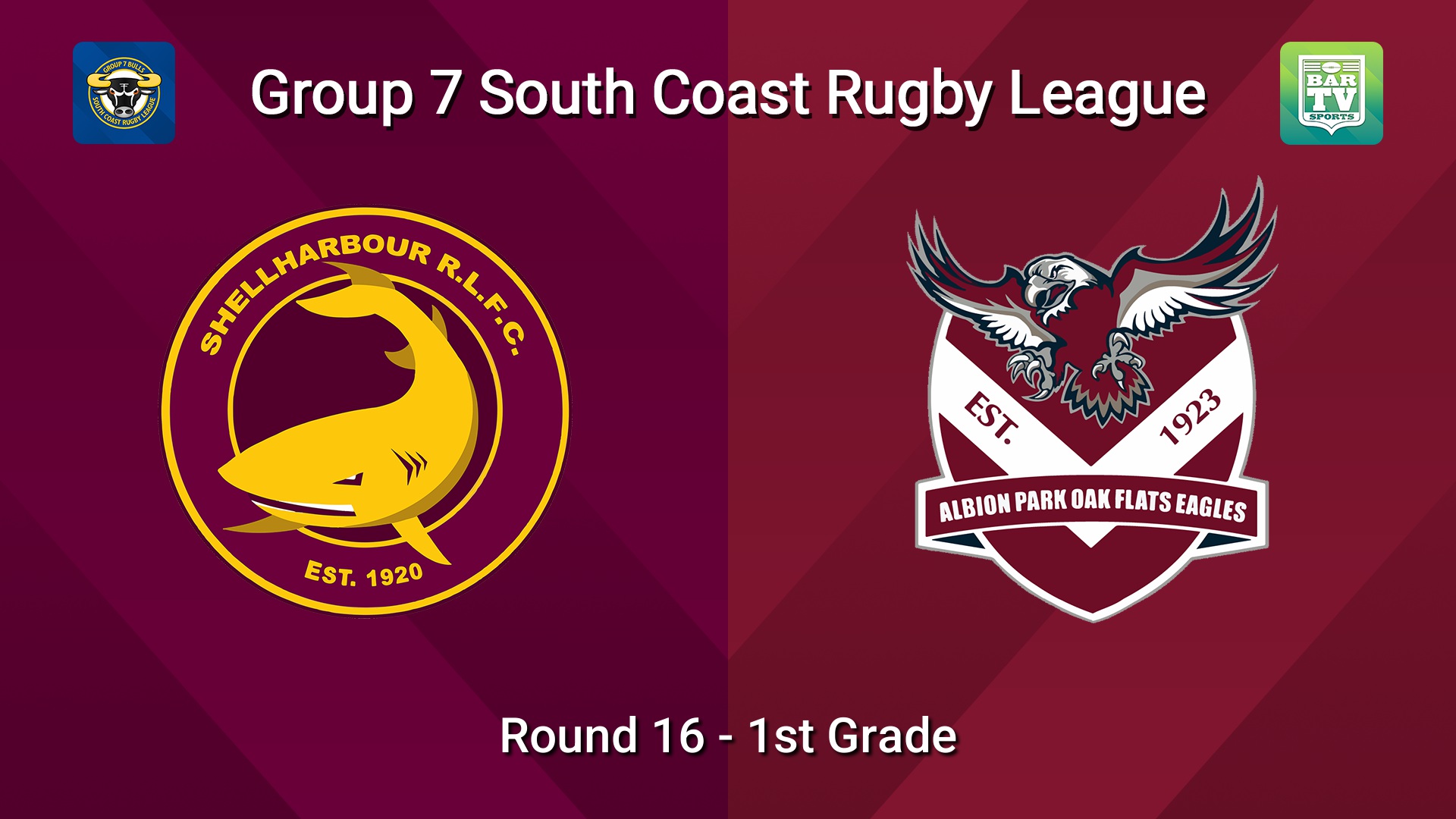 260816-video-South Coast Round 16 - 1st Grade - Shellharbour Sharks v Albion Park Oak Flats Slate Image