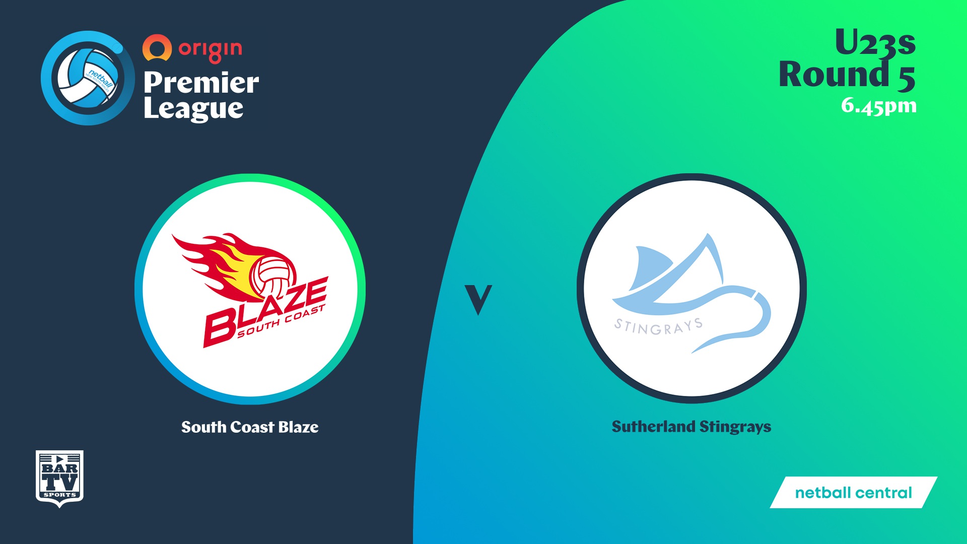NSW Prem League Round 5 - U23s - South Coast Blaze v Sutherland Stingrays Slate Image