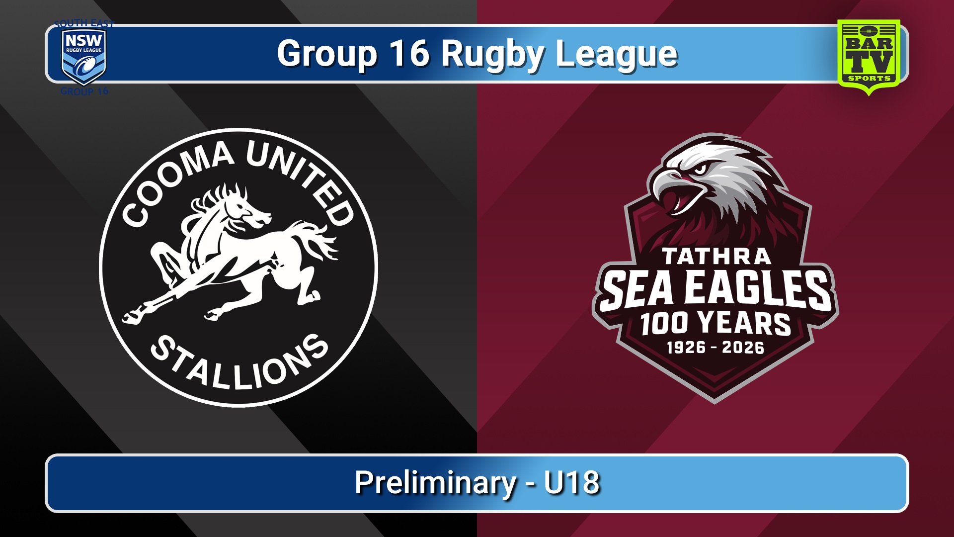 260830-video-Group 16 Rugby League  Preliminary - U18 - Cooma Stallions v Tathra Sea Eagles Slate Image