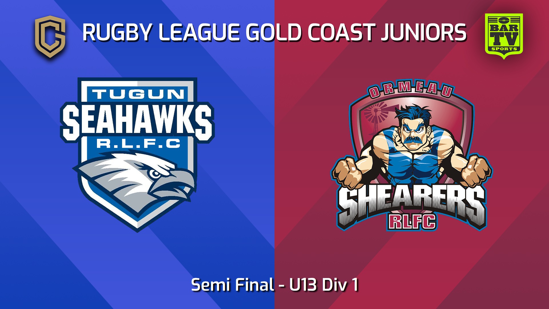 250823-video-Rugby League Gold Coast Juniors Semi Final - U13 Div 1 - Tugun Seahawks v Ormeau Shearers Slate Image