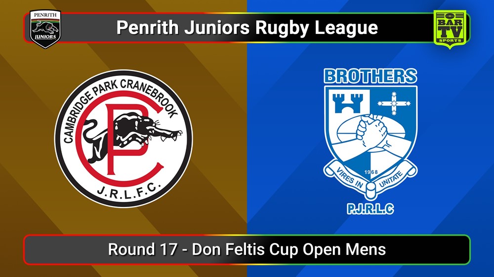 250810-video-Penrith & District Junior Rugby League Round 17 - Don Feltis Cup Open Mens - Cambridge Park v Brothers Slate Image