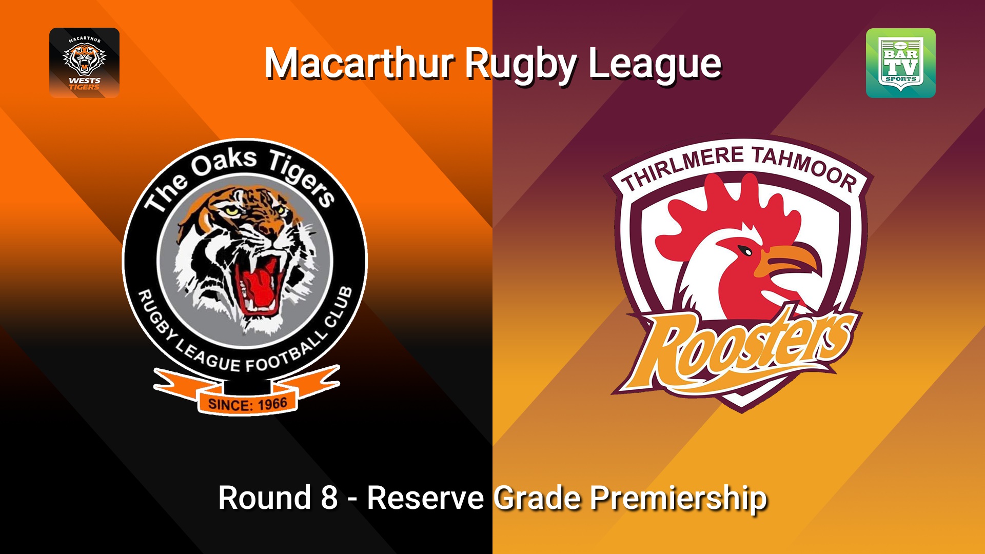 260614-video-Macarthur RL Round 8 - Reserve Grade Premiership - The Oaks Tigers v Thirlmere Roosters Minigame Slate Image