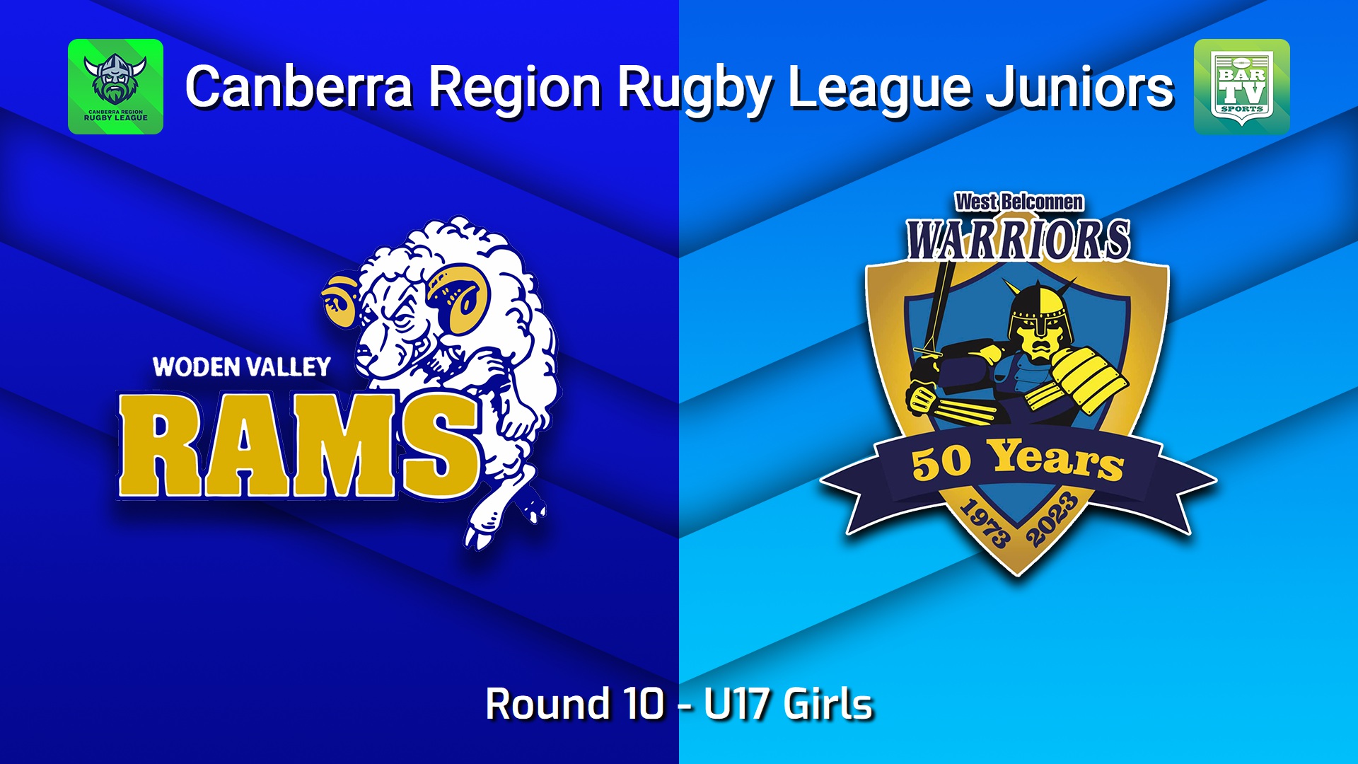 260724-video-Canberra Region Rugby League Juniors Round 10 - U17 Girls - Woden Valley Rams Juniors v West Belconnen Warriors Juniors Slate Image