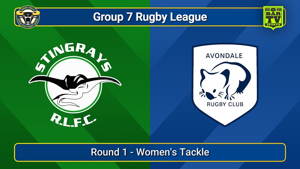 250427-video-South Coast Round 1 - Women's Tackle - Stingrays of Shellharbour v Avondale Wombats Slate Image