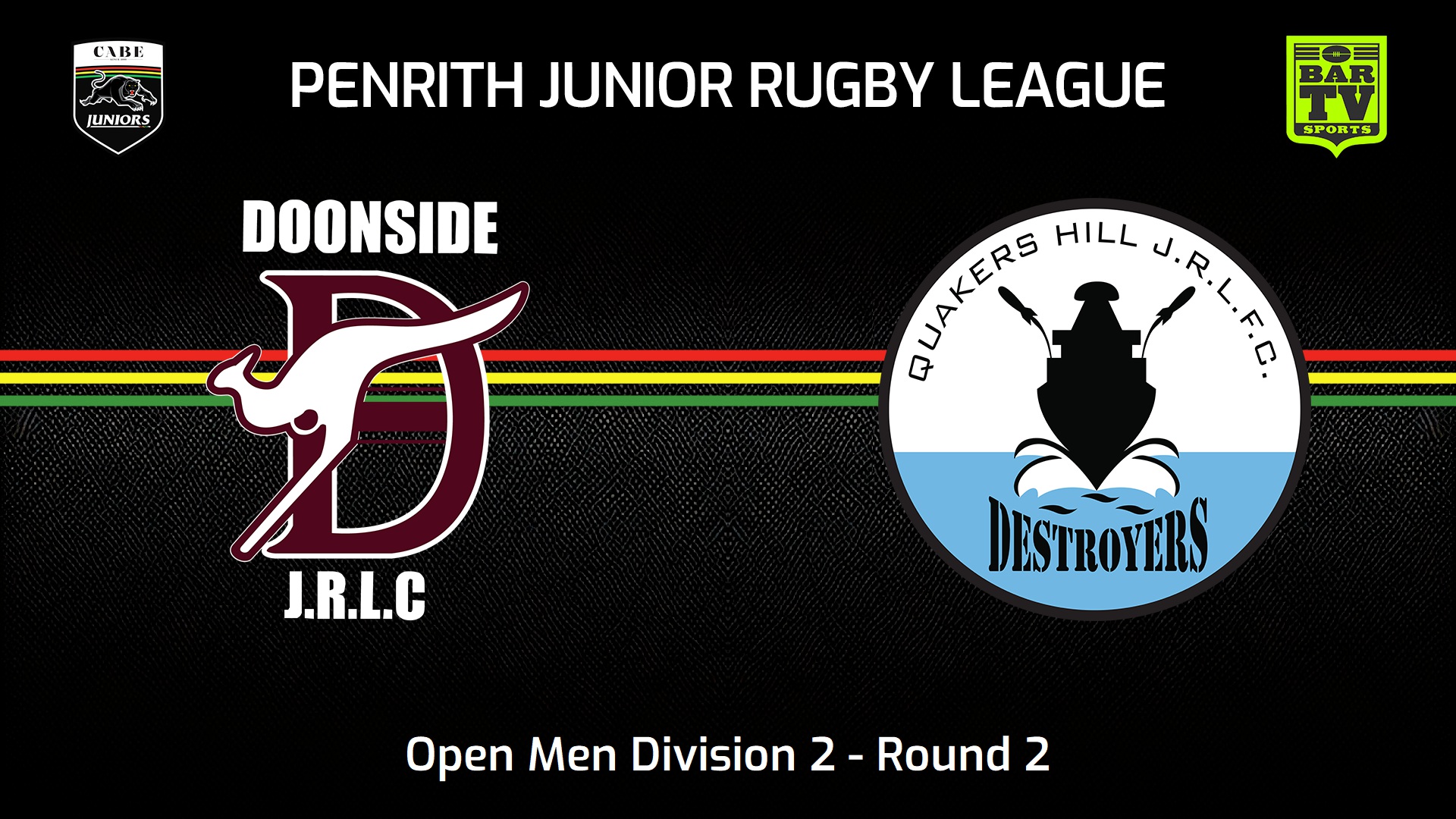 240414-Penrith & District Junior Rugby League Round 2 - Open Men Division 2 - Doonside v Quakers Hill Destroyers Slate Image