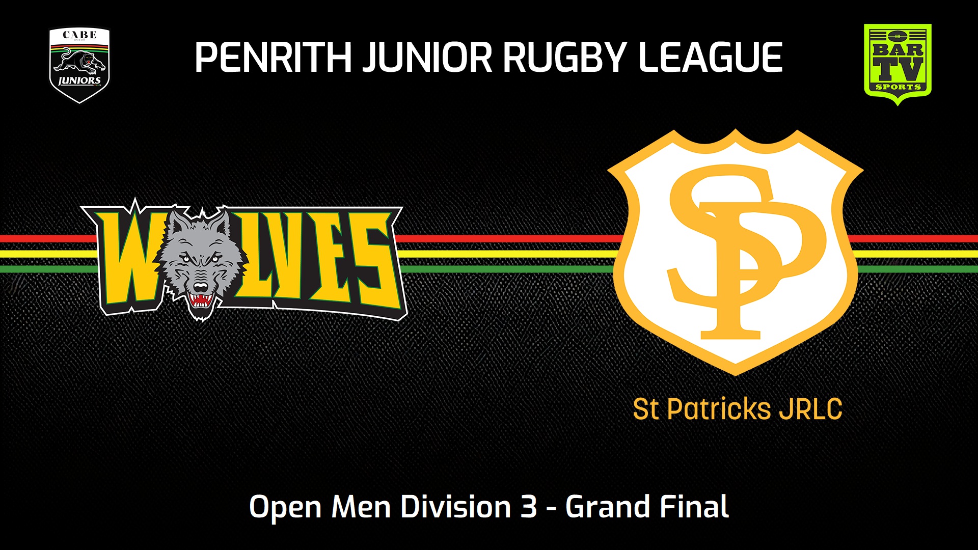 230827-Penrith & District Junior Rugby League Grand Final  - Open Men Division 3 - Windsor Wolves v St Patricks Slate Image