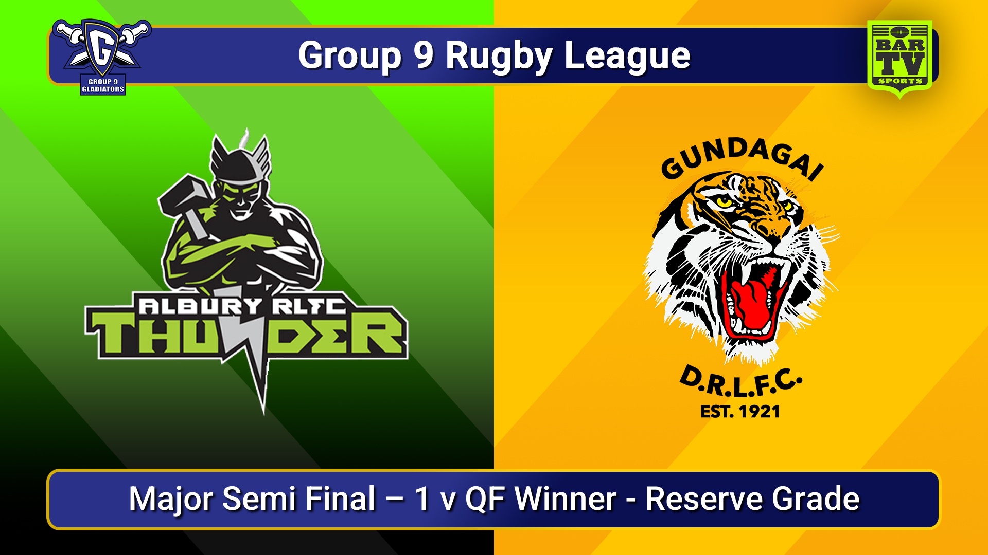 250907-video-Group 9 RL Major Semi Final – 1 v QF Winner - Reserve Grade - Albury Thunder v Gundagai Tigers Slate Image
