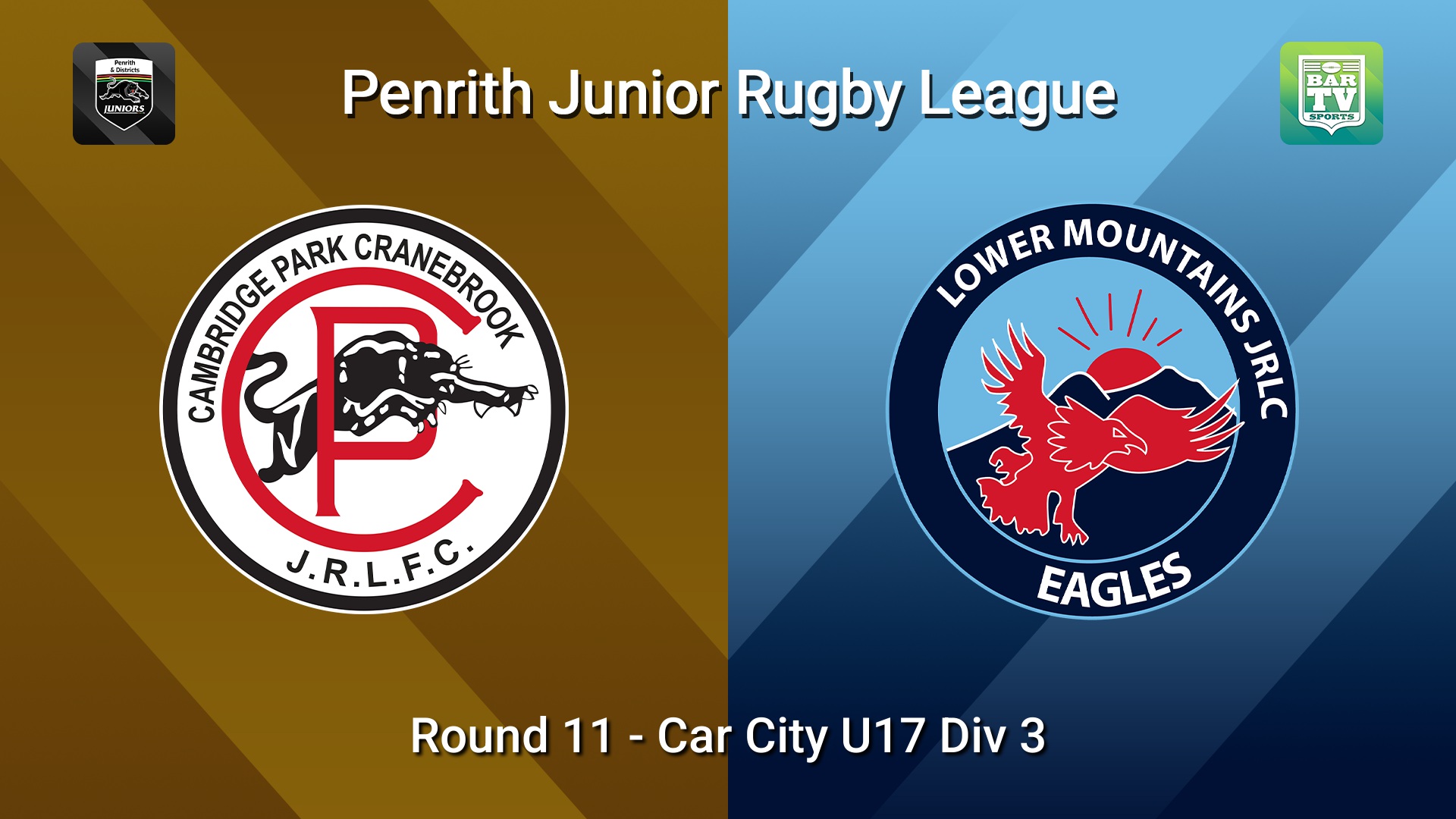 260711-video-Penrith & District Junior Rugby League Round 11 - Car City U17 Div 3 - Cambridge Park v Lower Mountains Slate Image