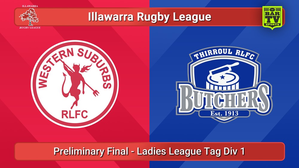 250815-video-Illawarra Preliminary Final - U16 Bluestag Tag Div 1 - Western Suburbs Devils v Thirroul Butchers Slate Image