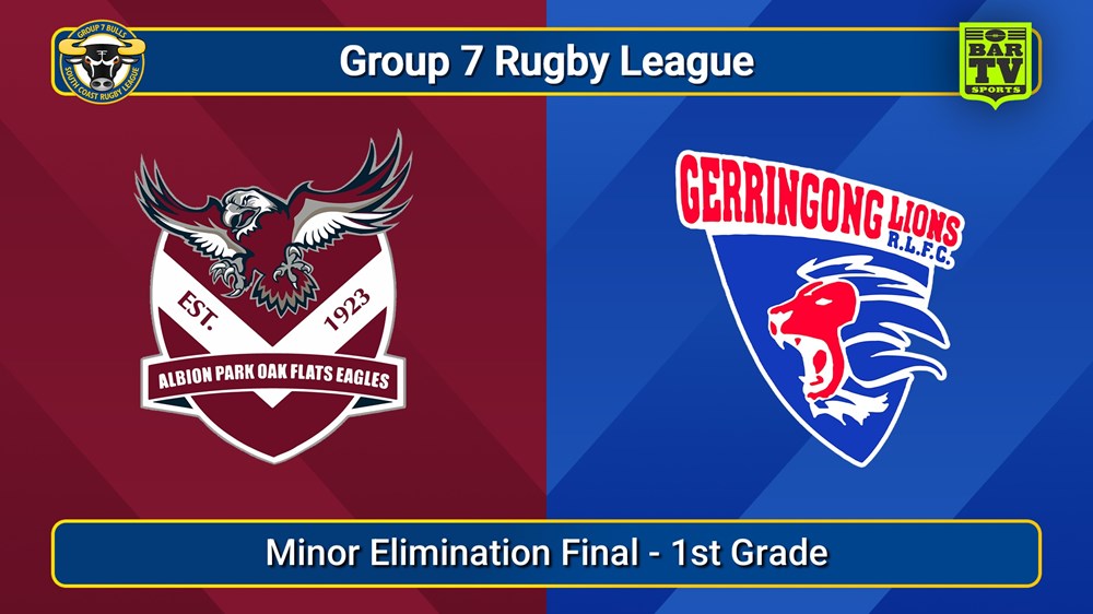 250913-video-South Coast Minor Elimination Final - 1st Grade - Albion Park Oak Flats v Gerringong Slate Image