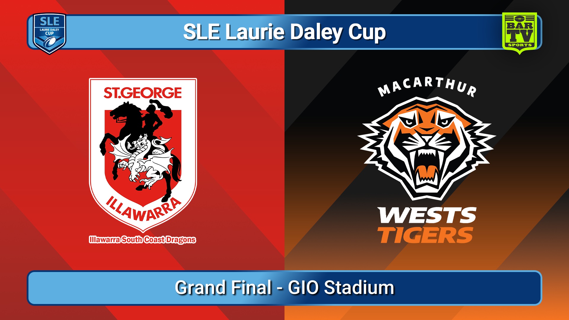 250329-video-SLE Laurie Daley Cup Grand Final - Illawarra South Coast Dragons v Macarthur Wests Tigers Slate Image