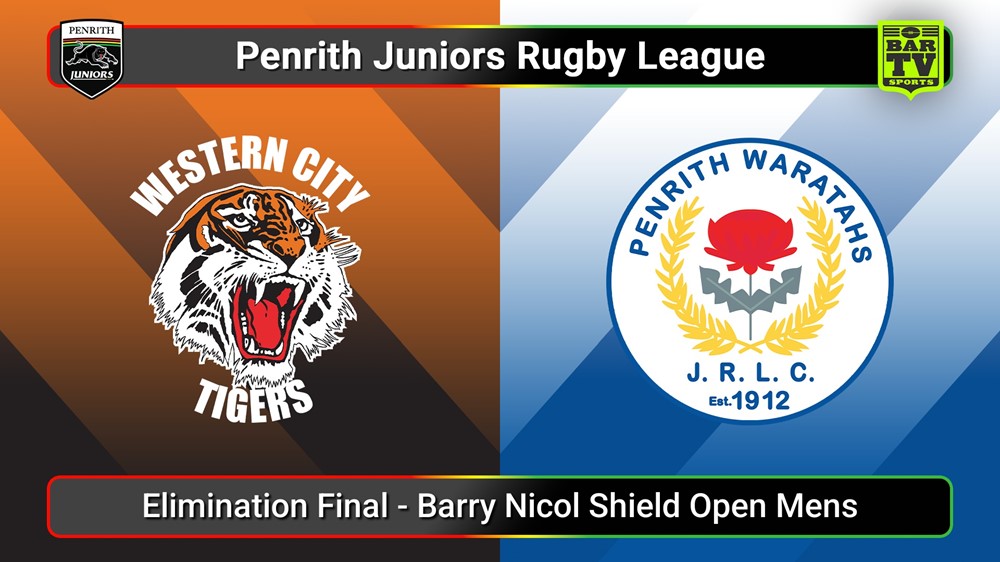 250824-video-Penrith & District Junior Rugby League Elimination Final - Barry Nicol Shield Open Mens - Western City Tigers v Penrith Waratahs Slate Image