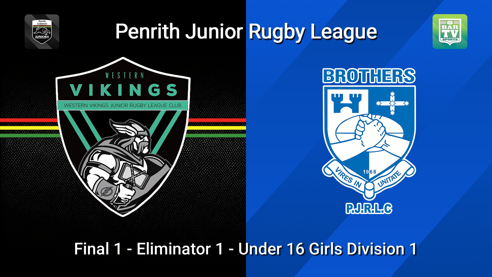 260808-video-Penrith & District Junior Rugby League Final 1 - Eliminator 1 - Under 16 Girls Division 1 - Western Vikings v Brothers Slate Image
