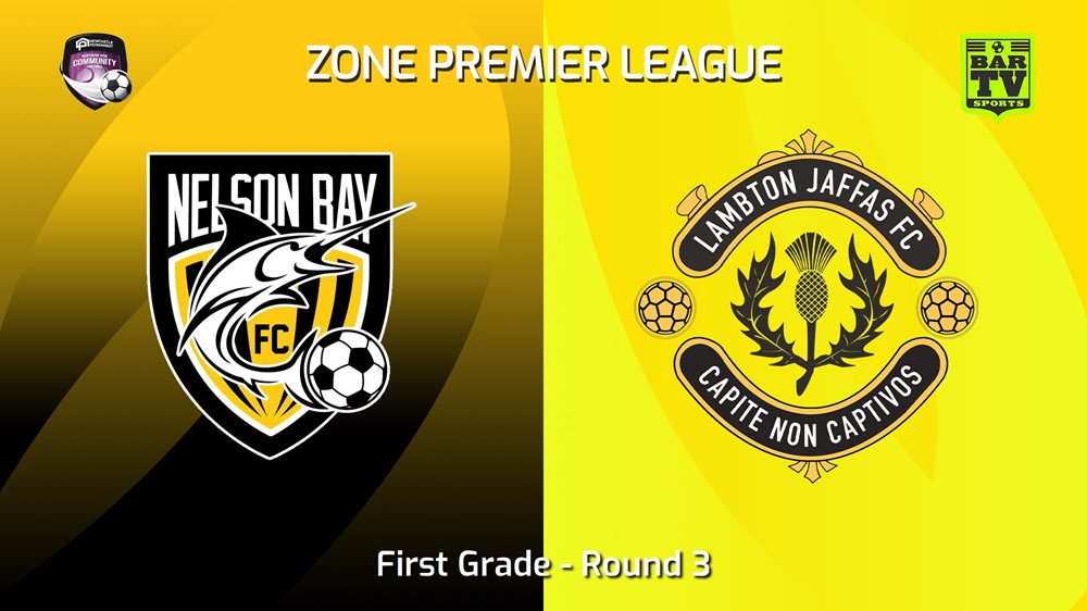 250405-video-Newcastle Zone Football League Round 3 - 1st Grade - Nelson Bay FC v Lambton Jaffas Slate Image