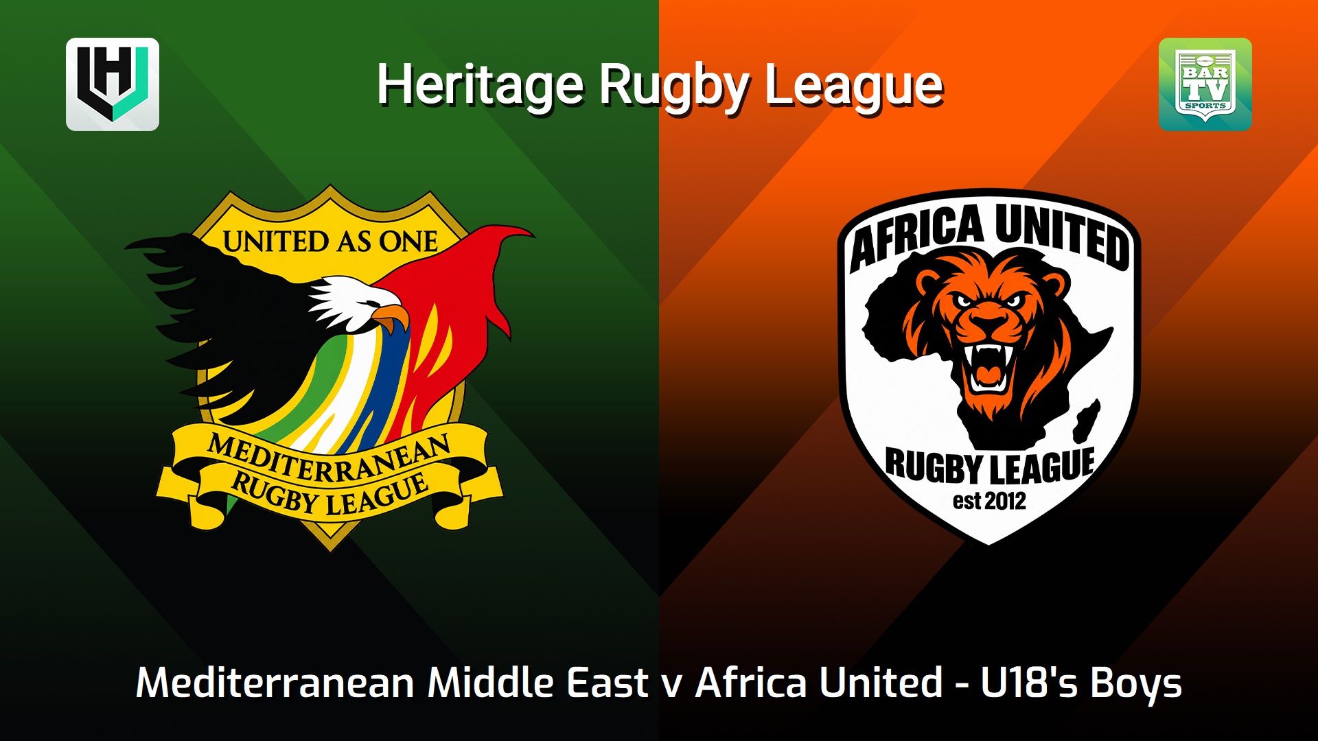 261101-video-Heritage RL U18's Boys - Mediterranean-Middle East v Africa United Lions Slate Image