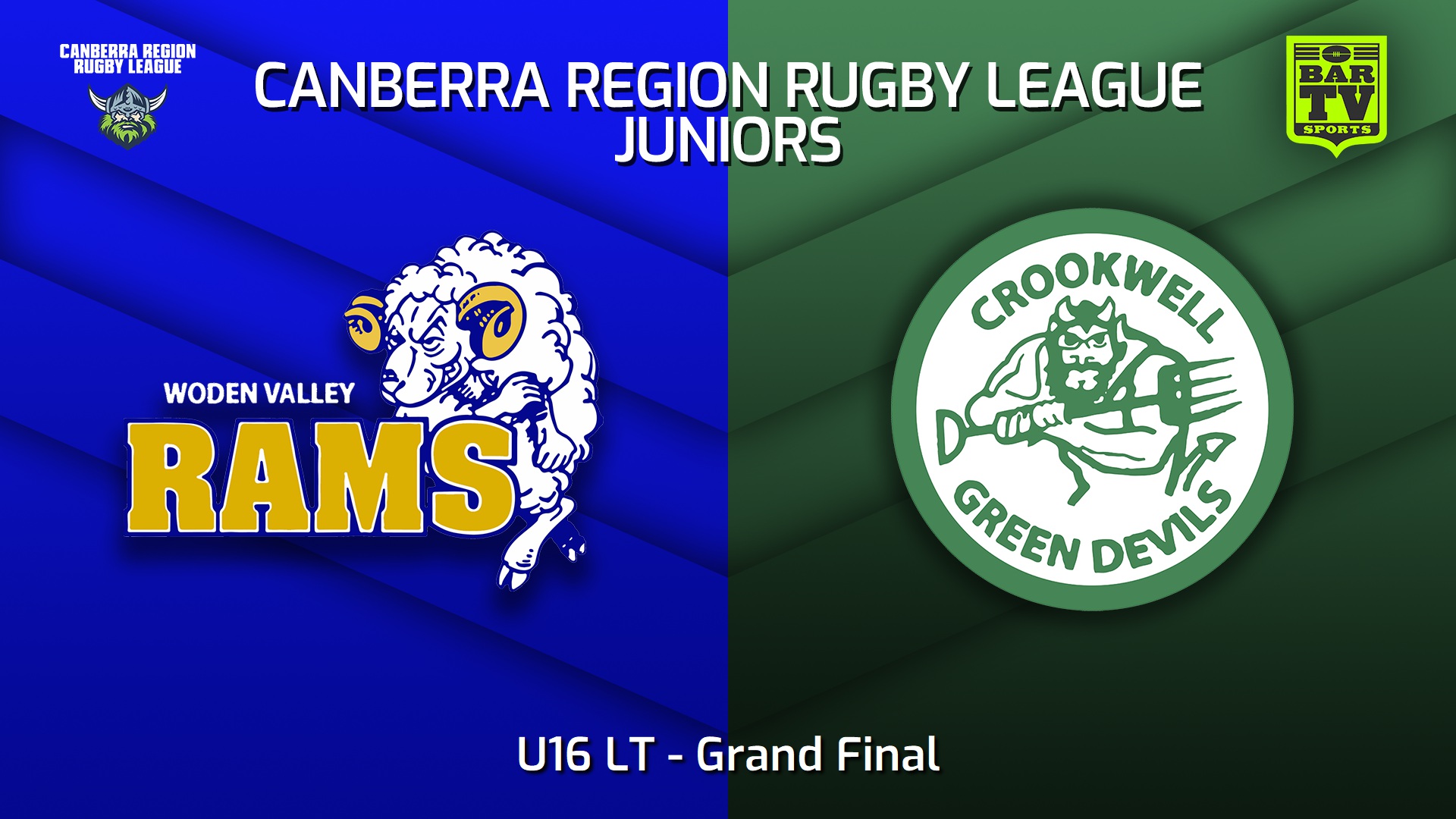230910-2023 Canberra Region Rugby League Juniors Grand Final - U16 LT - Woden Valley Rams Juniors v Crookwell Green Devils Juniors Slate Image