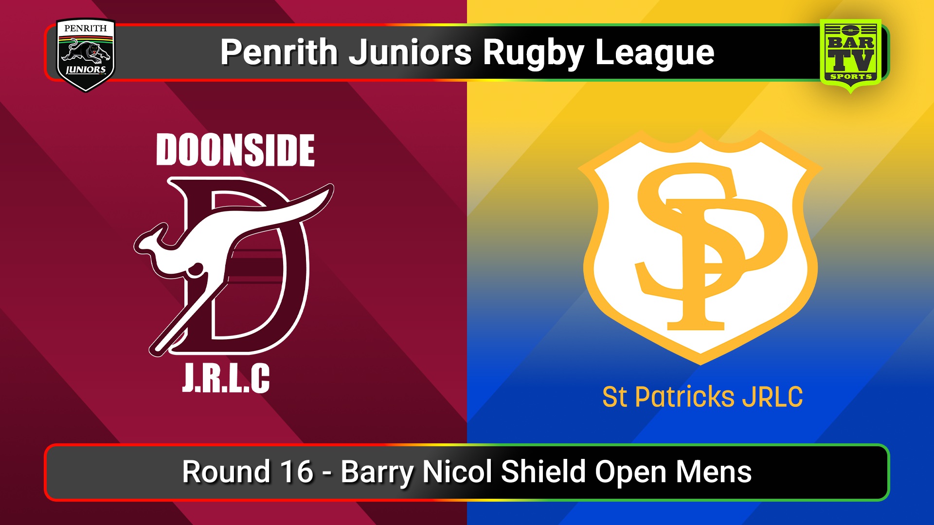 250801-video-Penrith & District Junior Rugby League Round 16 - Barry Nicol Shield Open Mens - Doonside v St Patricks Slate Image