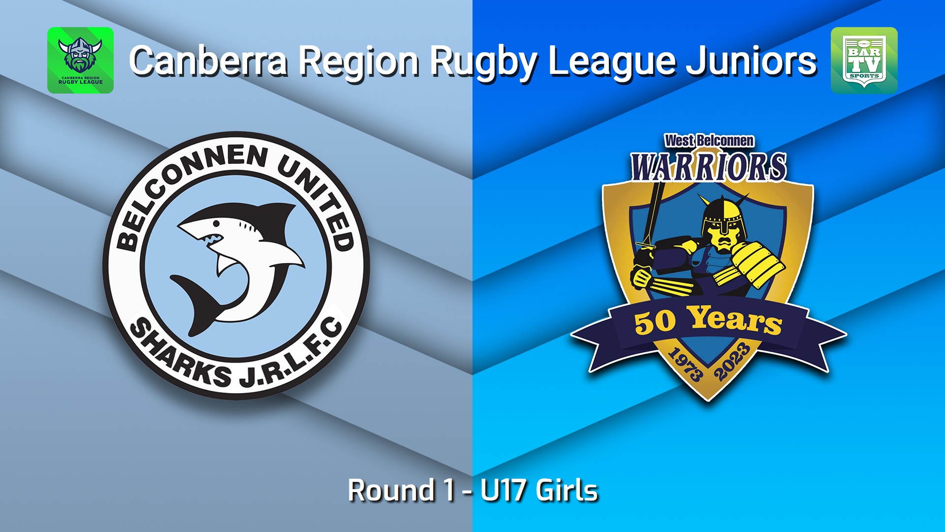 260501-video-Canberra Region Rugby League Juniors Round 1 - U17 Girls - Belconnen United Sharks Juniors v West Belconnen Warriors Juniors Slate Image