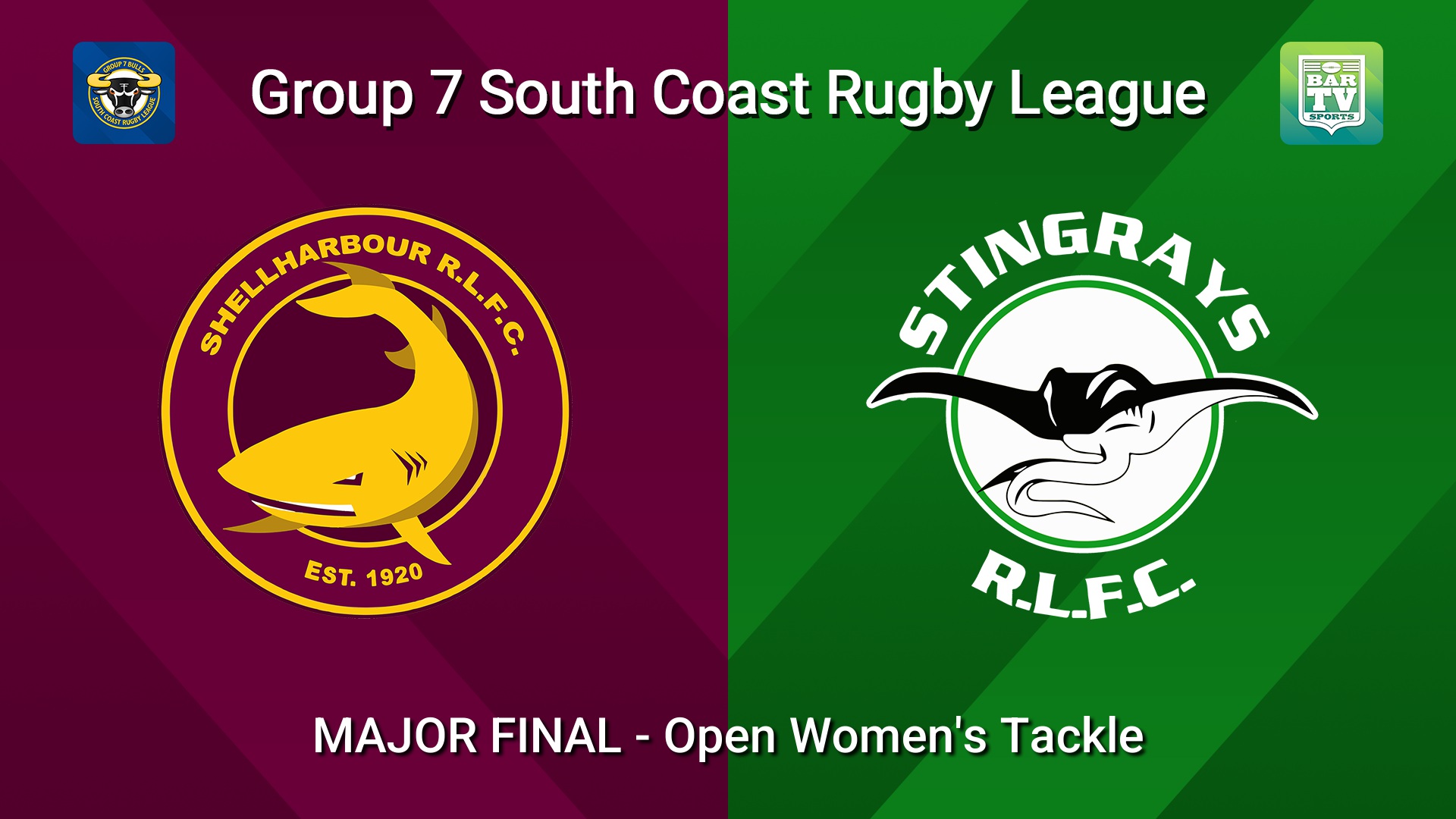 260913-video-South Coast MAJOR FINAL - Open Women's Tackle - Shellharbour Sharks v Stingrays of Shellharbour Slate Image