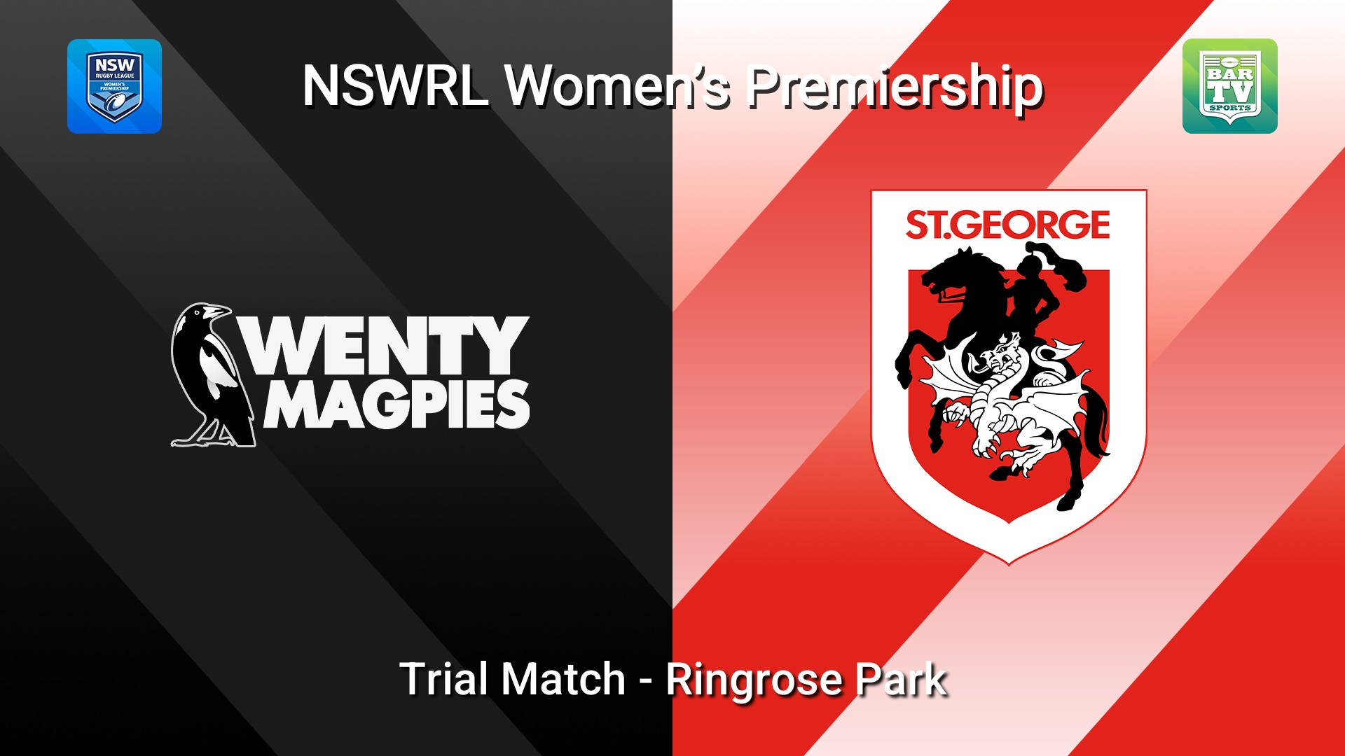260530-video-NSW Women's Premiership Trial Match - Wentworthville Magpies  v St George Dragons Slate Image
