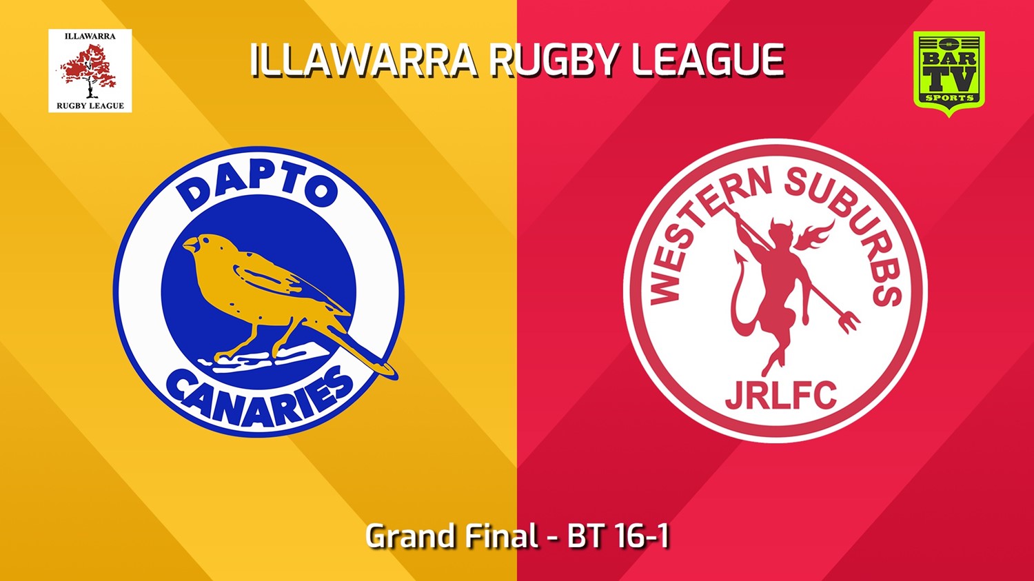 250829-video-Illawarra Rugby League Juniors Grand Final - BT 16-1 - Dapto Canaries v Devils Slate Image
