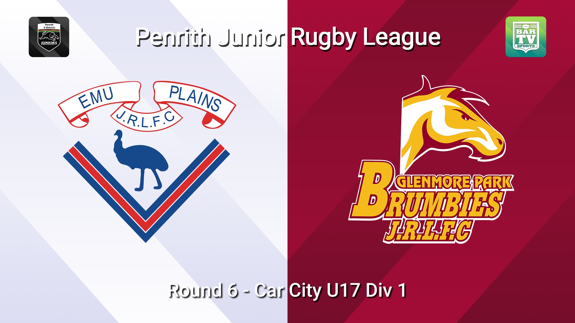 260530-video-Penrith & District Junior Rugby League Round 6 - Car City U17 Div 1 - Emu Plains v Glenmore Park Slate Image