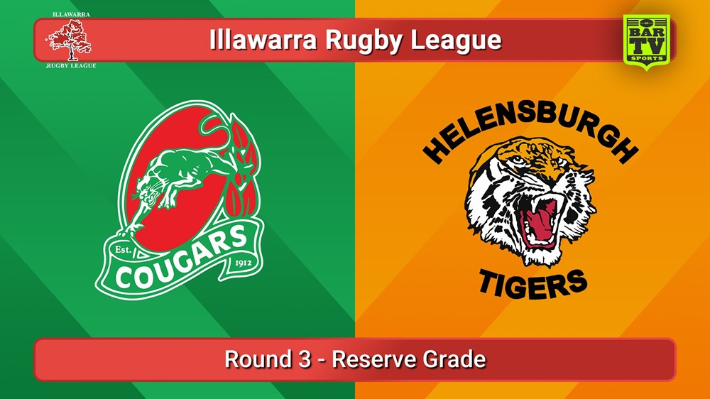 250510-video-Illawarra Round 3 - Reserve Grade - Corrimal Cougars v Helensburgh Tigers Slate Image