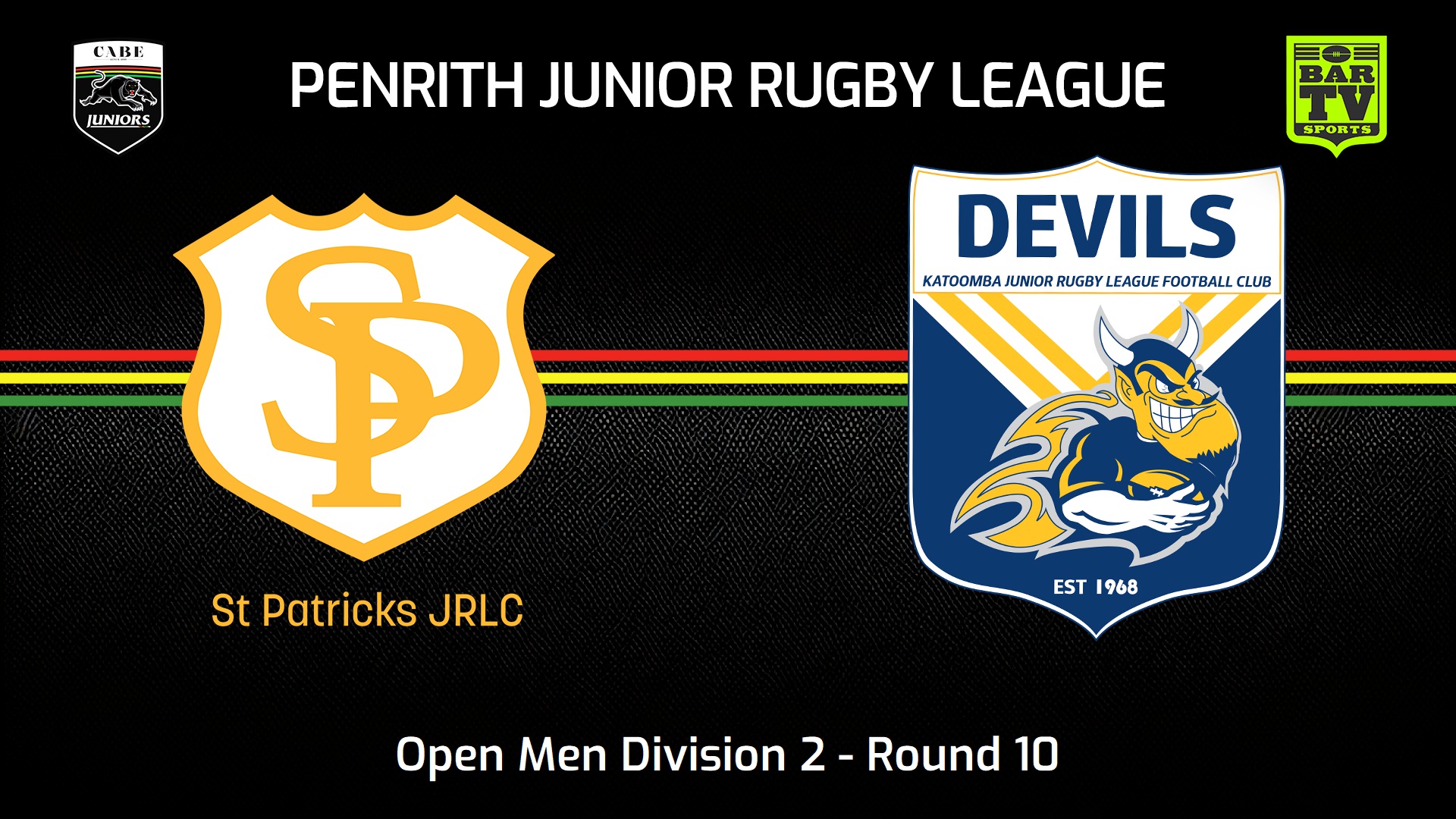 240622-video-Penrith & District Junior Rugby League Round 10 - Open Men Division 2 - St Patricks v Katoomba Devils Slate Image
