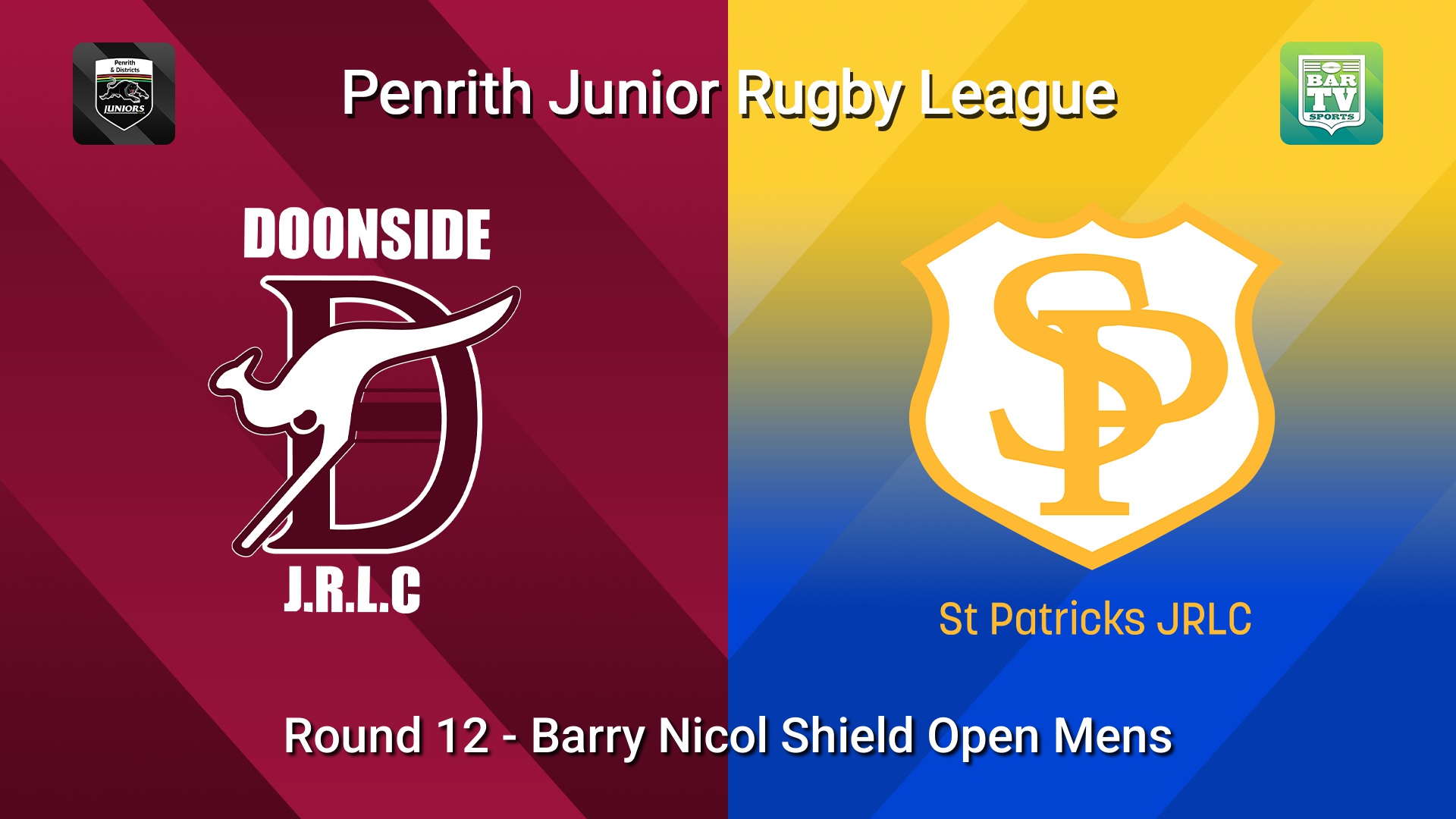 260704-video-Penrith & District Junior Rugby League Round 12 - Barry Nicol Shield Open Mens - Doonside v St Patricks Slate Image