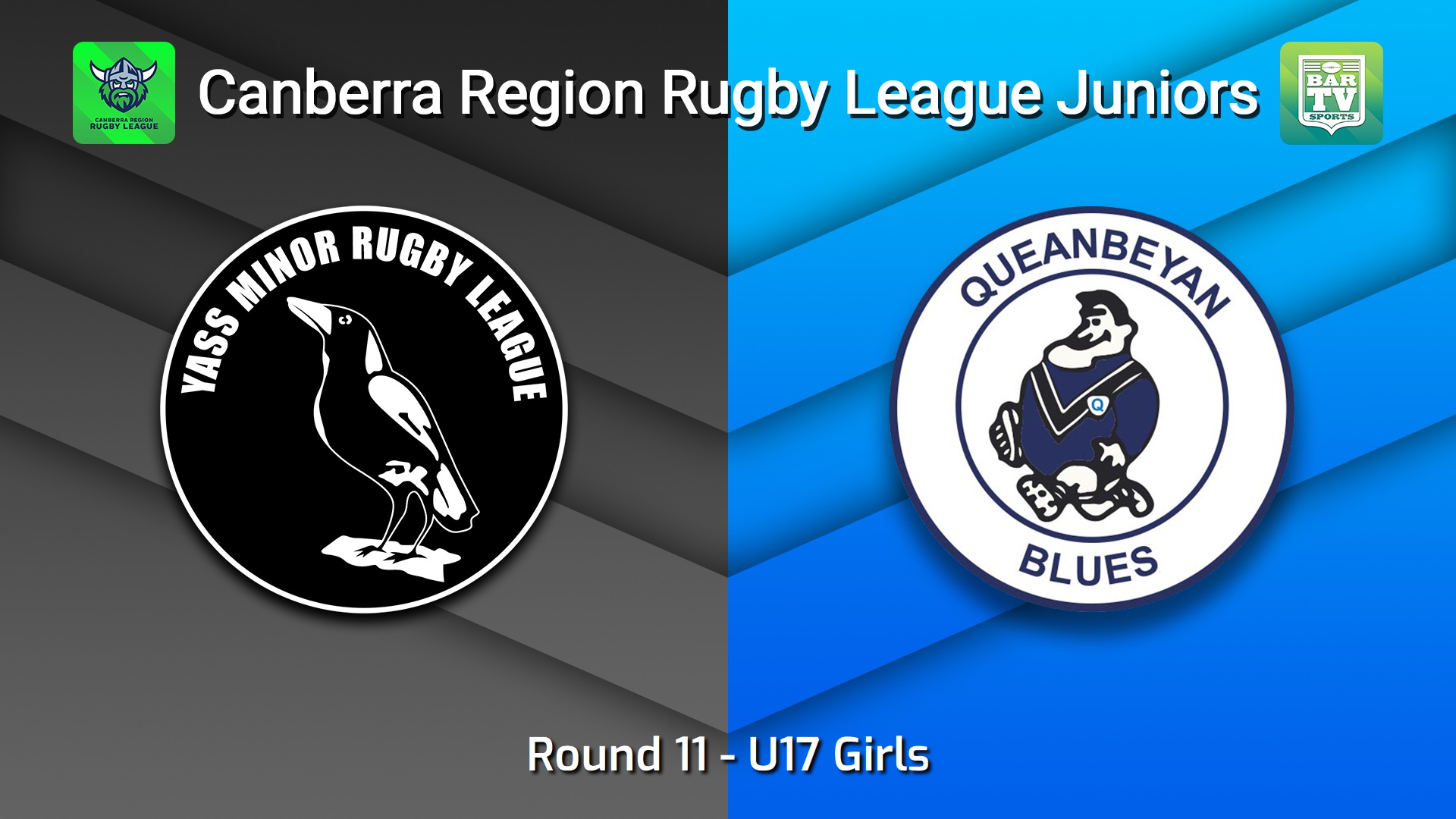 260731-video-Canberra Region Rugby League Juniors Round 11 - U17 Girls - Yass Magpies Juniors v Queanbeyan Blues Juniors Slate Image