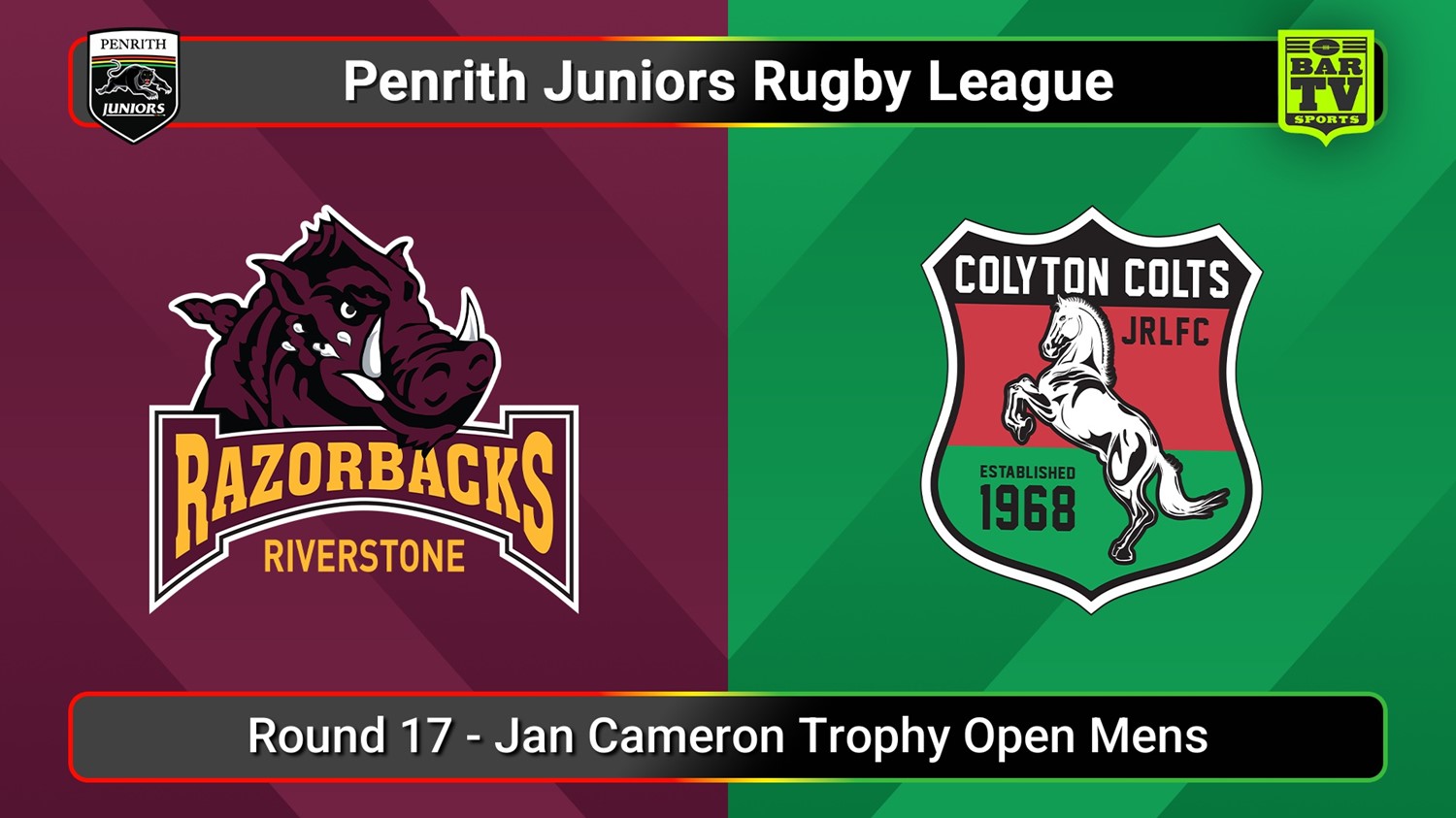 250810-video-Penrith & District Junior Rugby League Round 17 - Jan Cameron Trophy Open Mens - Riverstone v Colyton Slate Image