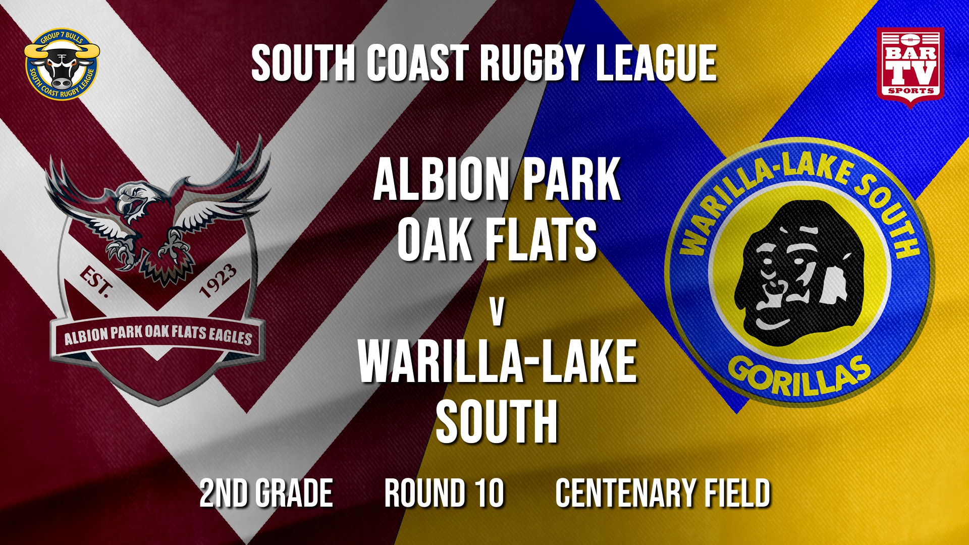 Group 7 RL Round 10 - 2nd Grade - Albion Park Oak Flats v Warilla-Lake South Slate Image