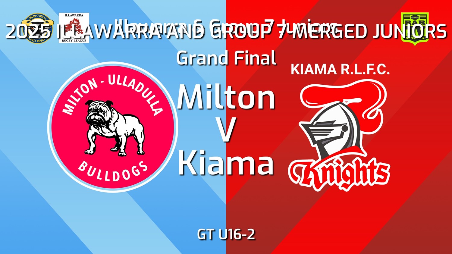 250822-video-Illawarra and Group 7 Merged Juniors Grand Final - GT U16-2 - Milton-Ulladulla Bulldogs v Kiama Knights Slate Image