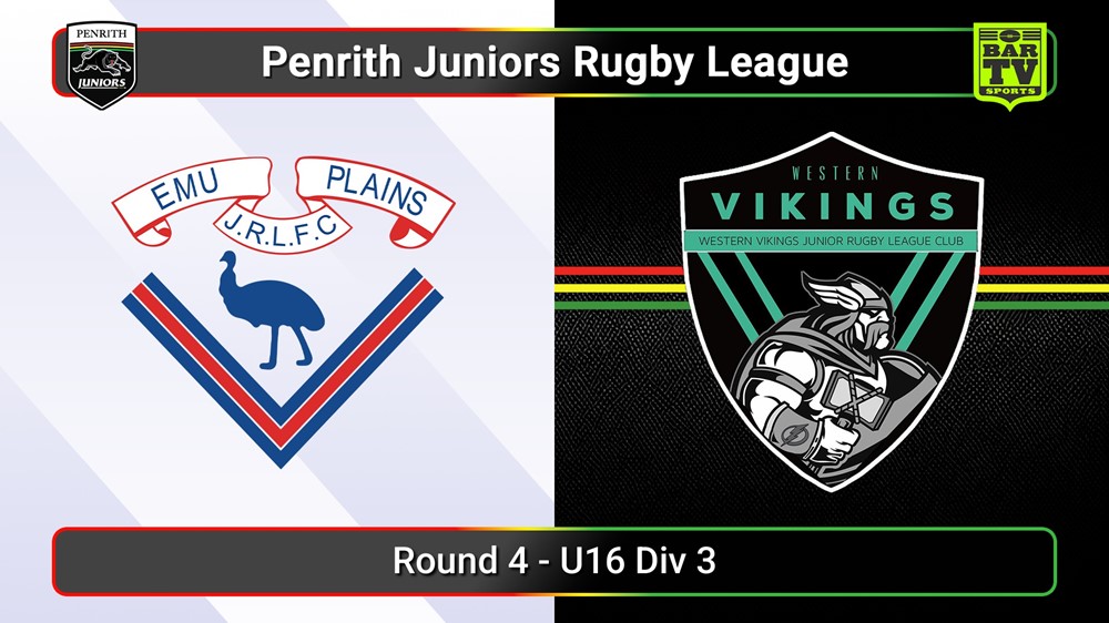 250510-video-Penrith & District Junior Rugby League Round 4 - U16 Div 3 - Emu Plains v Western Vikings Slate Image