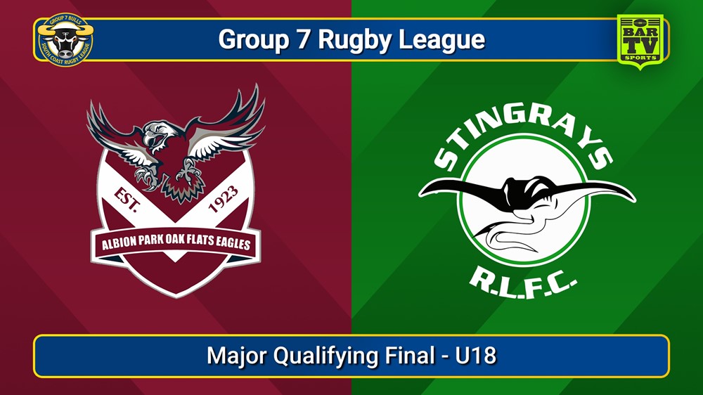250907-video-South Coast Major Qualifying Final - U18 - Albion Park Oak Flats v Stingrays of Shellharbour Slate Image